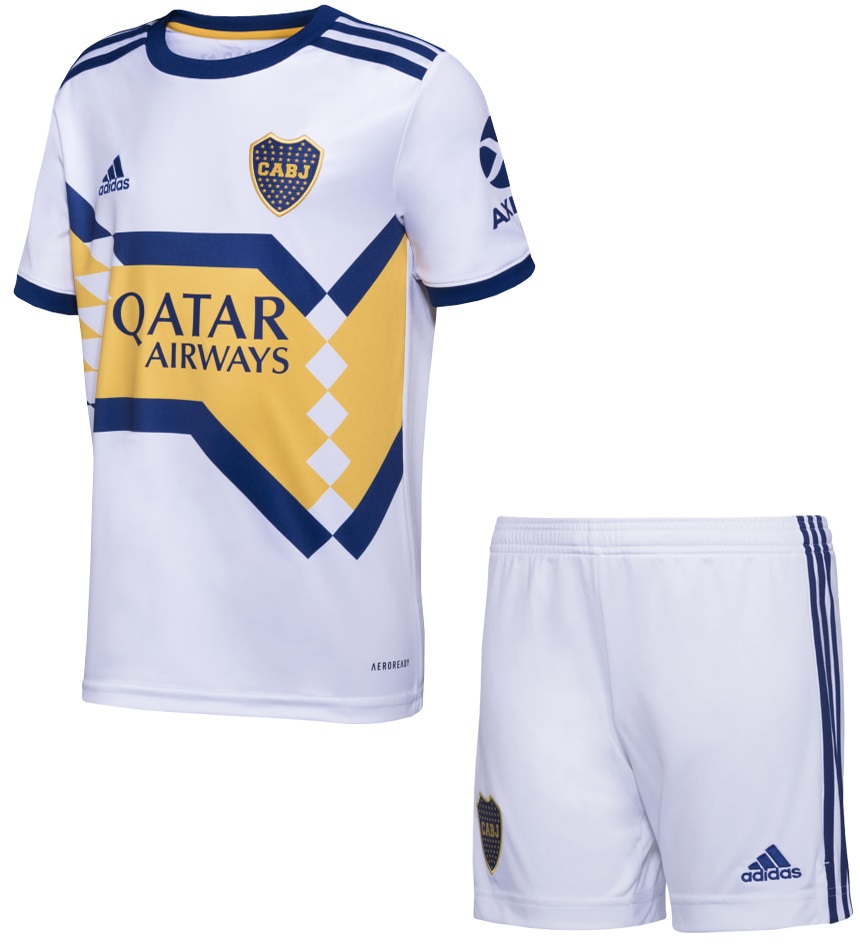 Kit infantil oficial Adidas Boca Juniors 2020 2021 II jogador